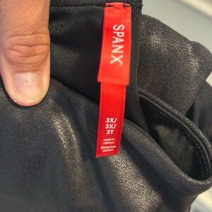 SPANX Black Faux Leather Leggings